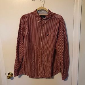 Men’s American Eagle Red Striped Dress shirt